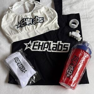 EHP Labs Gift Tote Bag - Women's Fitness Set - Black and White